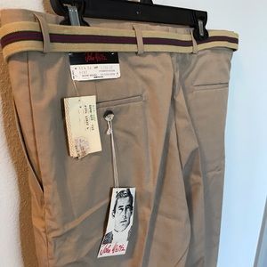 VINTAGE 70-80’S NWT! - John Weitz Pants! Belt w/ genuine leather! Original tag!
